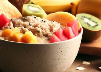 Bowl de Café da Manhã de Aveia com Frutas Tropicais: Delicioso e Nutritivo para Começar o Dia!